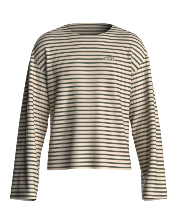 Striped Knitted Cropped Longsleeve